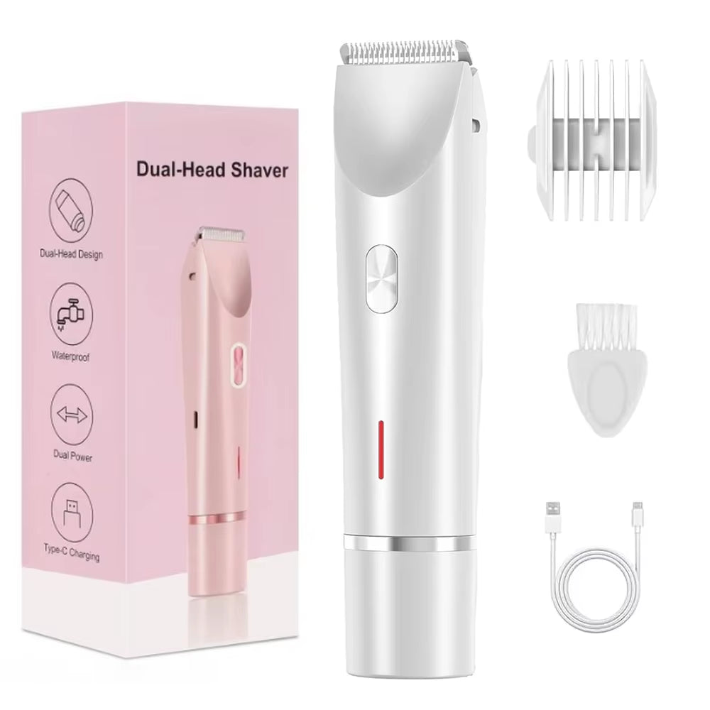 Electric Shaver for Women Electric Razor for Womens Bikini Legs Underarm Public Hairs Rechargeable Trimmer with Detachable Head