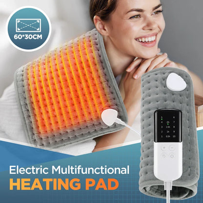 Electric Heating Pad 30*60Cm Multifunctional Heating Blanket Cushion 9&10 Levels Temperature Body Back Warmer for Home Office