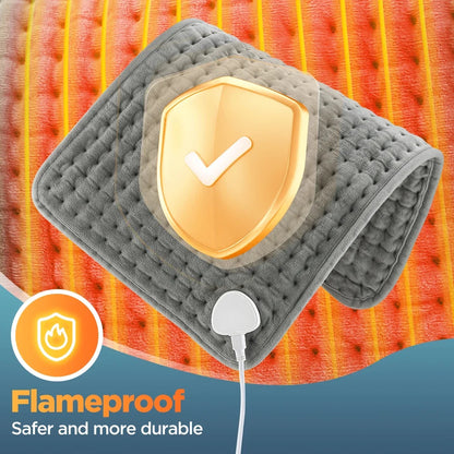 Electric Heating Pad 30*60Cm Multifunctional Heating Blanket Cushion 9&10 Levels Temperature Body Back Warmer for Home Office