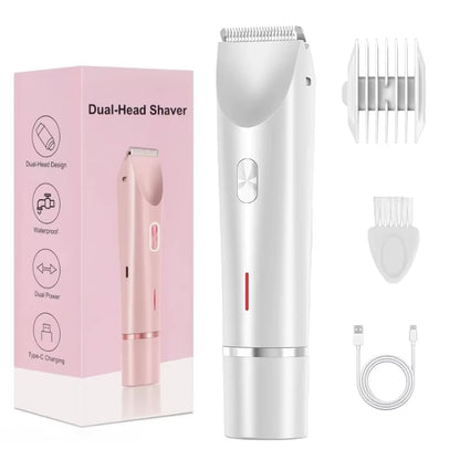 Electric Shaver for Women Electric Razor for Womens Bikini Legs Underarm Public Hairs Rechargeable Trimmer with Detachable Head
