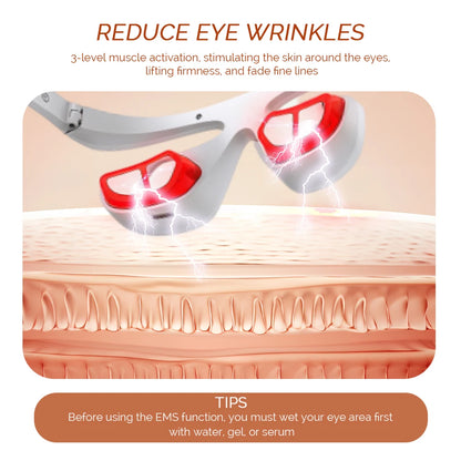 Smart Eye Massager 3D Red Light Eye Fatigue Dark Circles Relaxing Under-Eye Glasses Massage Beauty Machine