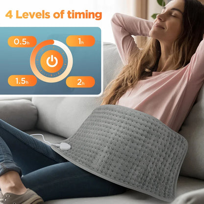 Electric Heating Pad 30*60Cm Multifunctional Heating Blanket Cushion 9&10 Levels Temperature Body Back Warmer for Home Office